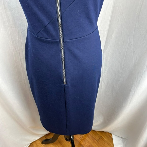 New Parker Rory Cutout Dress Medium Off Shoulder‎ Sheath Style Party Navy Blue - Picture 11 of 14